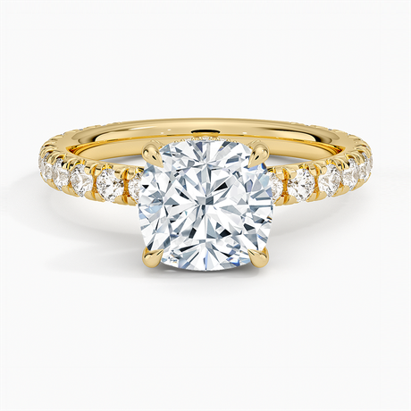 18K Yellow Gold Olympia Three-Quarter Coverage Diamond Ring