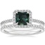 18K White Gold Luxe Ballad Halo Diamond Bridal Set (5/8 ct. tw.)