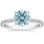 Platinum Amelie Half Coverage Diamond Ring, smalltop view