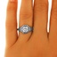 The Monroe Ring, smalltop view on a hand
