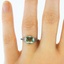 The Sea Spray Ring, smalltop view on a hand