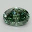 3.11 Ct. Fancy Vivid Pacific Green Oval Lab Grown Diamond