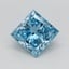 0.54 Ct. Fancy Vivid Blue Princess Lab Grown Diamond