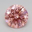 0.81 Ct. Fancy Vivid Pink Round Lab Grown Diamond