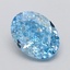 1.39 Ct. Fancy Vivid  Blue Oval Lab Grown Diamond