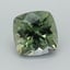 6.7mm Unheated Green Cushion Tanzanite
