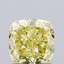 1.24 Ct. Fancy Intense  Yellow Cushion Lab Grown Diamond