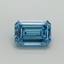1.10 Ct. Fancy Vivid Blue Emerald Lab Grown Diamond
