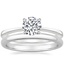 18K White Gold Elle Ring with 2mm Comfort Fit Wedding Ring