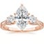 14K Rose Gold Hudson Engraved Three Stone Diamond Ring (1/3 ct. tw.), smalltop view