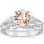 18KW Morganite Three Stone Petite Twisted Vine Diamond Bridal Set (1/2 ct. tw.), smalltop view