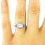 The Anna Ring, smalltop view on a hand