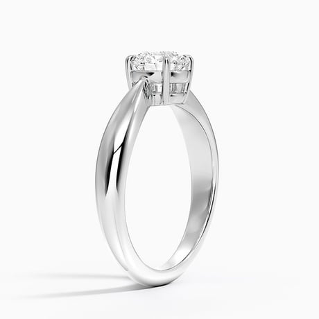 Thea Tapered Solitaire Diamond Ring