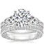 18K White Gold Aberdeen Diamond Ring with Delicate Antique Scroll Eternity Diamond Ring (2/5 ct. tw.)