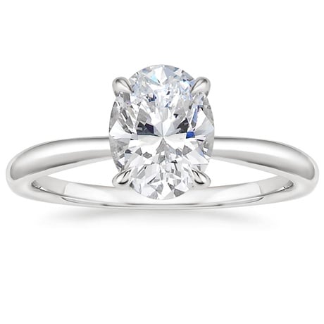 18K White Gold Freesia Ring with Sia Diamond Open Ring