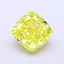 1.30 Ct. Fancy Intense  Yellow Cushion Lab Grown Diamond
