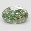 1.59 Ct. Fancy Vivid Green Oval Lab Grown Diamond