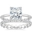 18K White Gold Lumiere Diamond Ring with Riviera Eternity Diamond Ring (2 ct. tw.)
