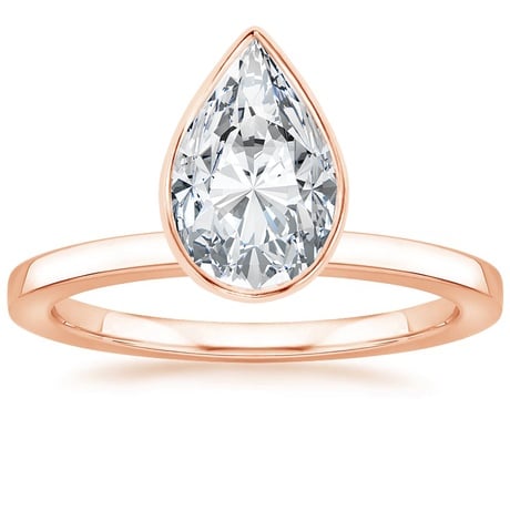 14K Rose Gold Cielo Bezel Ring