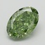 1.57 Ct. Fancy Vivid Green Oval Lab Grown Diamond