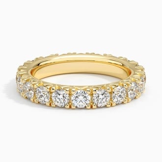 French Pavé Eternity Lab Diamond Ring (2 ct. tw.) in 18K Yellow Gold