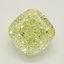0.71 Ct. Fancy Yellow Cushion Diamond