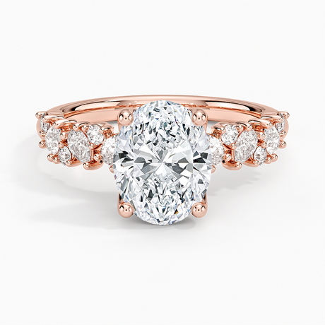 14K Rose Gold Olivetta Diamond Ring