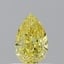 0.51 Ct. Fancy Vivid  Yellow Pear Diamond