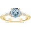 18K Yellow Gold Nadia Diamond Ring, smalltop view