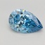1.57 Ct. Fancy Vivid Blue Pear Lab Grown Diamond