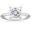 18K White Gold Hazel Solitaire Ring, smalltop view