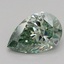 1.08 Ct. Fancy Vivid Green Pear Lab Grown Diamond