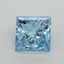 1.60 Ct. Fancy Vivid Blue Princess Lab Grown Diamond