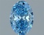 1.01 Ct. Fancy Vivid  Blue Oval Lab Grown Diamond