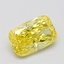 3.73 Ct. Fancy Vivid Yellow Cushion Lab Grown Diamond