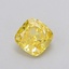 0.91 Ct. Fancy Vivid  Yellow Cushion Lab Grown Diamond