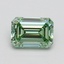 0.80 Ct. Fancy Intense Pacific Green Emerald Lab Grown Diamond
