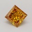0.51 Ct. Fancy Vivid Orangy Yellow Princess Lab Grown Diamond