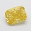 3.07 Ct. Fancy Vivid Yellow Cushion Lab Grown Diamond