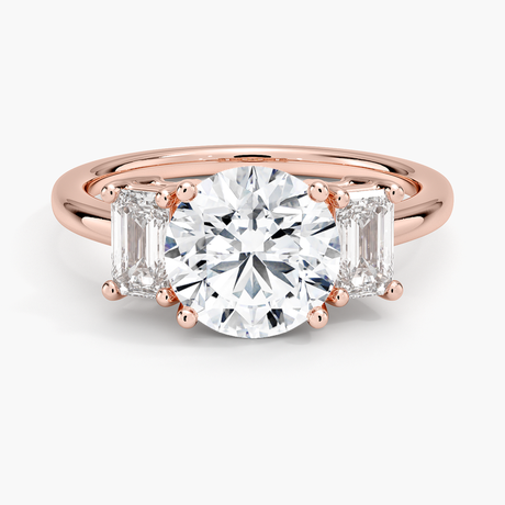 14K Rose Gold Luxe Rhiannon Three Stone Diamond Ring (3/4 ct. tw.)
