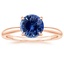 14K Rose Gold Freesia 2mm Solitaire Ring, smalltop view