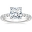 18K White Gold Olympia Three-Quarter Coverage Diamond Ring, smalltop view