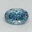 0.81 Ct. Fancy Vivid Blue Oval Lab Grown Diamond