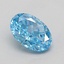 0.53 Ct. Fancy Vivid  Blue Oval Lab Grown Diamond