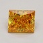 1.33 Ct. Fancy Vivid Yellowish Orange Princess Lab Grown Diamond