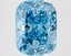 2.82 Ct. Fancy Vivid Blue Cushion Lab Grown Diamond