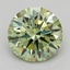 1.03 Ct. Fancy Vivid  Green Round Lab Grown Diamond