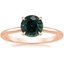 14K Rose Gold Secret Halo 1.5mm Diamond Ring, smalltop view
