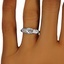 The Pippa Ring, smallzoomed in top view on a hand