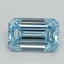 1.54 Ct. Fancy Vivid Blue Emerald Lab Grown Diamond